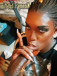 Miss Cucumbber in woods.