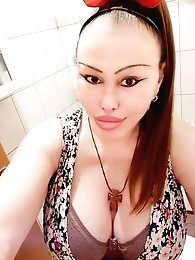 African-American transgender women with their rear ends up!