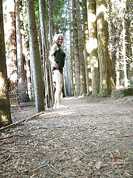 Crossdress Walk in the Pine forest