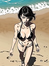 Petite vixen and provocative seductress in hosiery