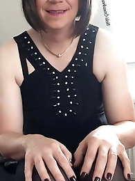 Lewd shemale GF is posing seminaked