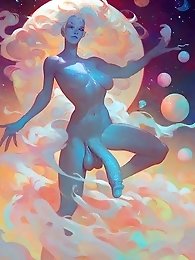 Shemales in different artistic styles.