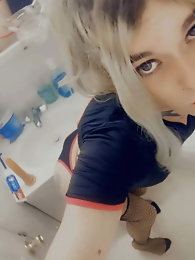 Sissy Lucy Skater Skirt Panties and High Heels