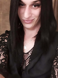 Chubby shemale strumpet looks excited