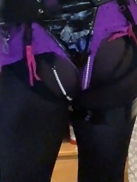 A beautiful transgender woman enjoys playing with her ass.