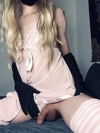 Fantastical trans girl with unshaved pussy gets fucked