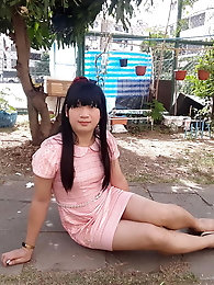 Shemale trollop is covered with spunk