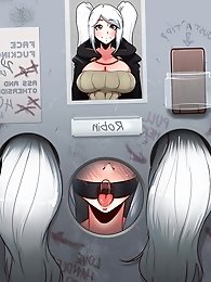 Smiling strumpet likes the taste of jizz