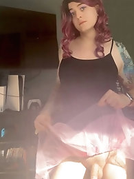 Charming shemale GF is revealing her tits