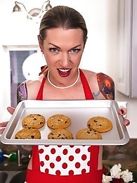 FEMOUT XXX Kris Rose In Red Lingerie Stockings Rose Gets Creamed