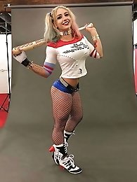 Skillful shemale prostitute is posing undressed