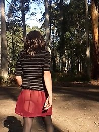 Crossdress Roadtrip Picnic Table Windy Day Part 2